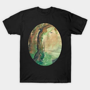 Watercolor forest painting alternate design - nature inspired art and designs T-Shirt